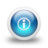 Glossy 3d blue i Icon